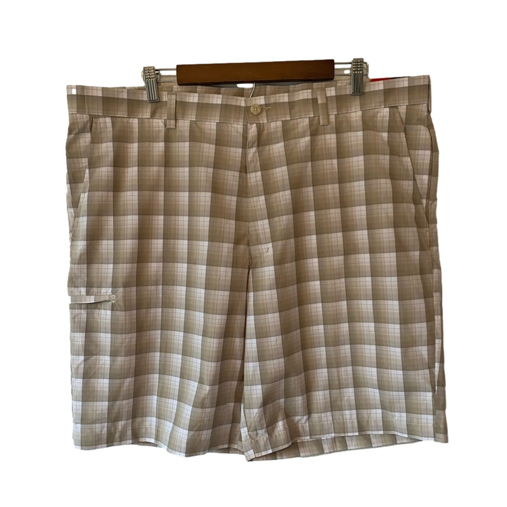 Grand Slam Performance Men's 40 Plaid Golf Athletic Active Neutral UPF 50 Shorts